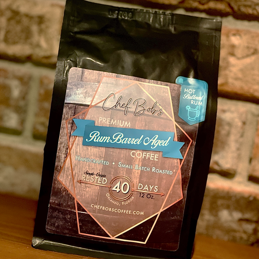 Chef Bob's Rum Barrel Aged Hot Buttered Rum Flavored Coffee {LIMITED EDITION}